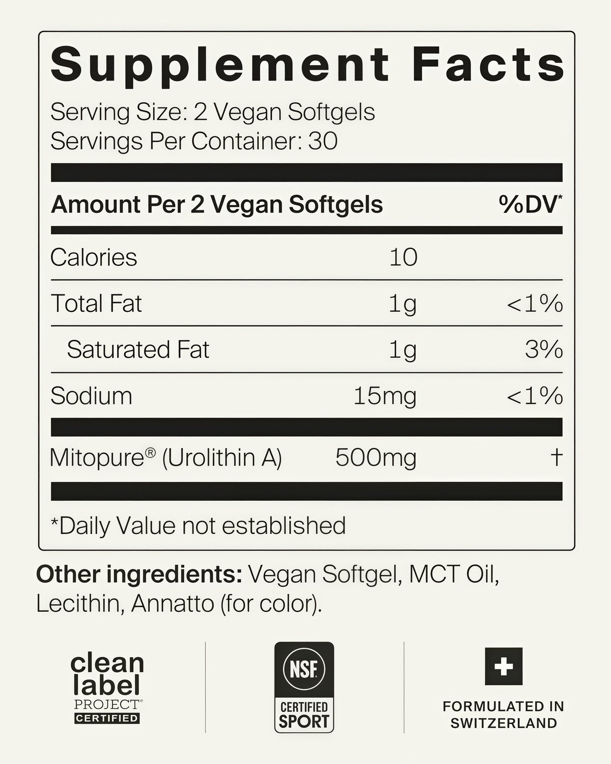 Mitopure Softgels Urolithin A
